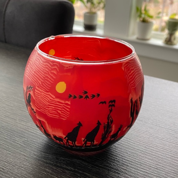 🔥5/$25 NIB South Africa Glowing Glass Votive or Tea Light Candle Holder Handmade - Picture 5 of 16